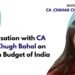 CA Chahak Chugh Bahal providing Union Budget 2026 Analysis