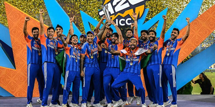 India celebrating T20 World Cup victory showing the rise of Indian dominance in T20 cricket