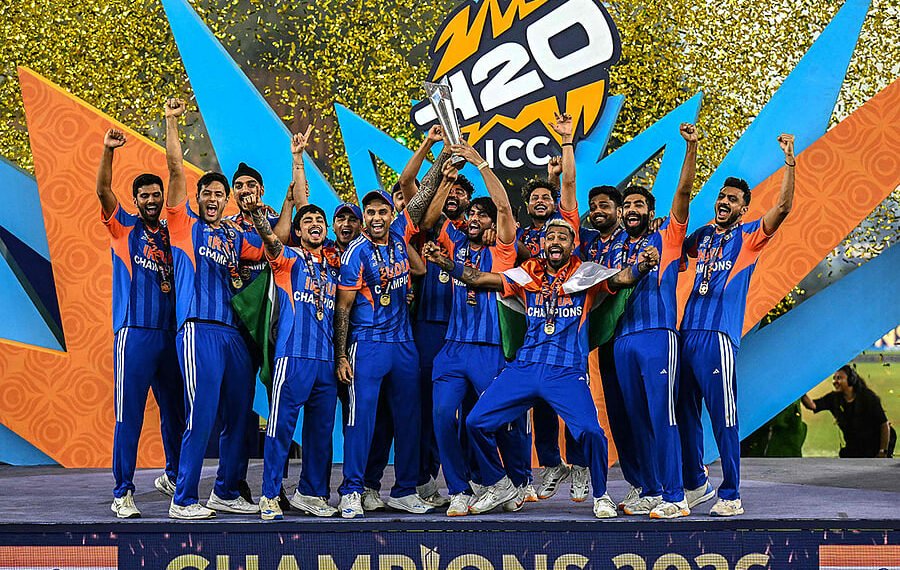 India celebrating T20 World Cup victory showing the rise of Indian dominance in T20 cricket