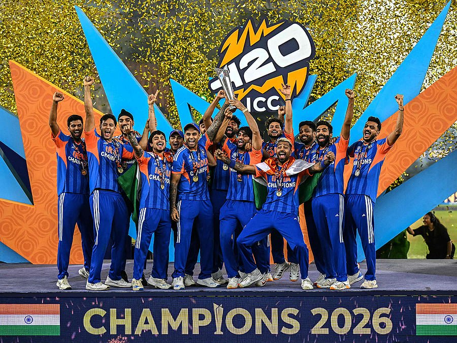 India celebrating T20 World Cup victory showing the rise of Indian dominance in T20 cricket