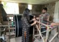 Bandha tie dye yarn preparation Ikat weaving Maniabandha