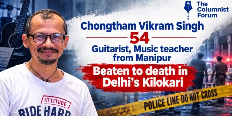 Vikram Singh, a 54- year old Manipuri guitarist and music teacher