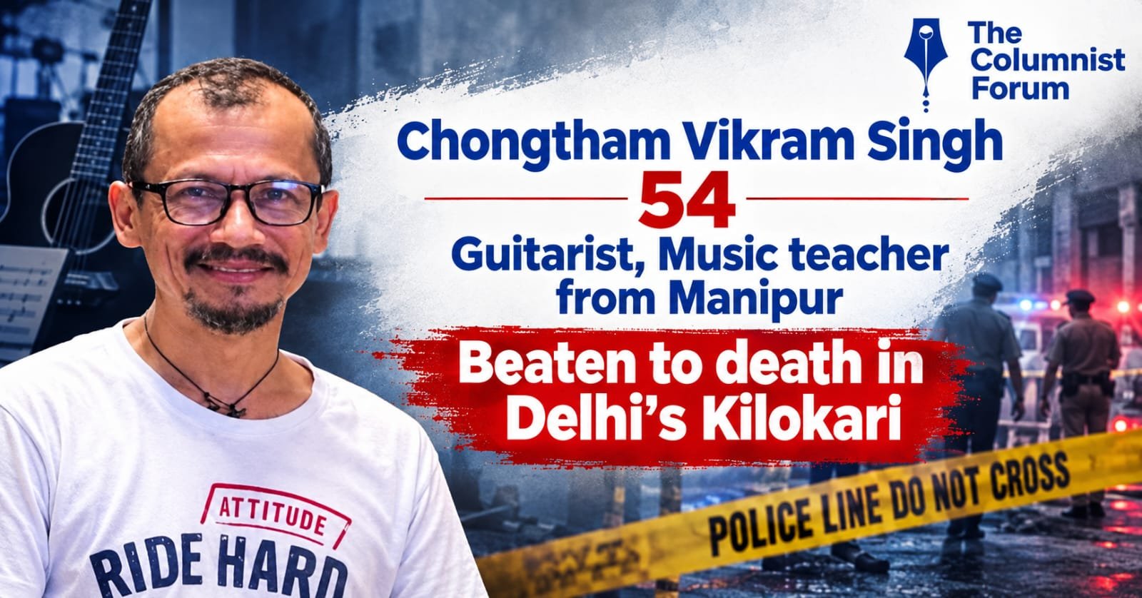 Vikram Singh, a 54- year old Manipuri guitarist and music teacher